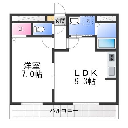 アンプルールフェール　ルミエール富木の物件間取画像